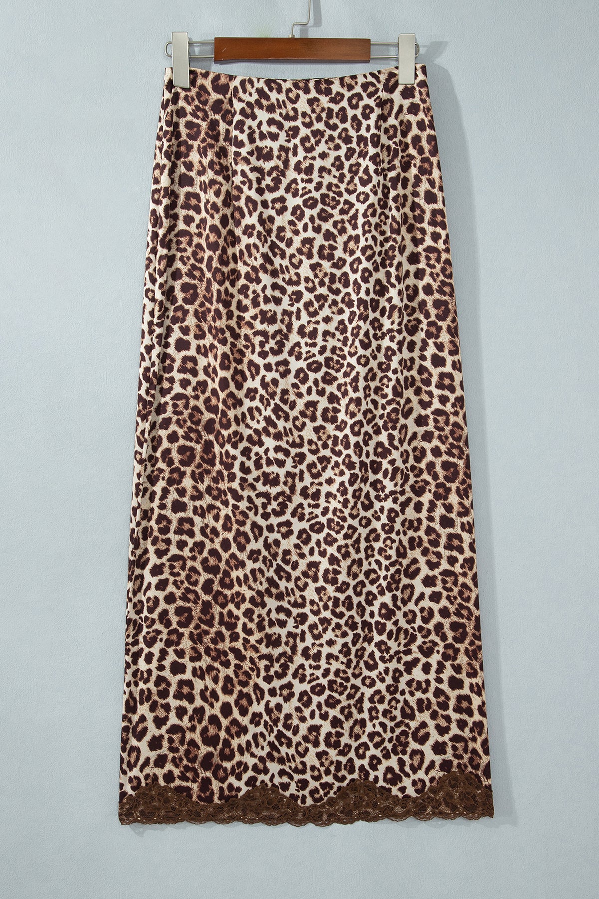 Cheetah Print and Lace Maxi Western Skirt