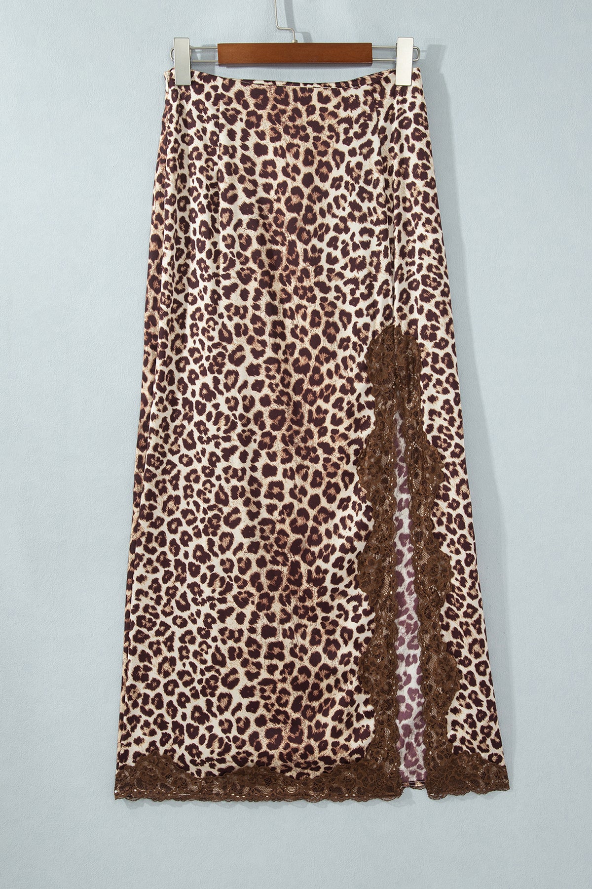 Cheetah Print and Lace Maxi Western Skirt