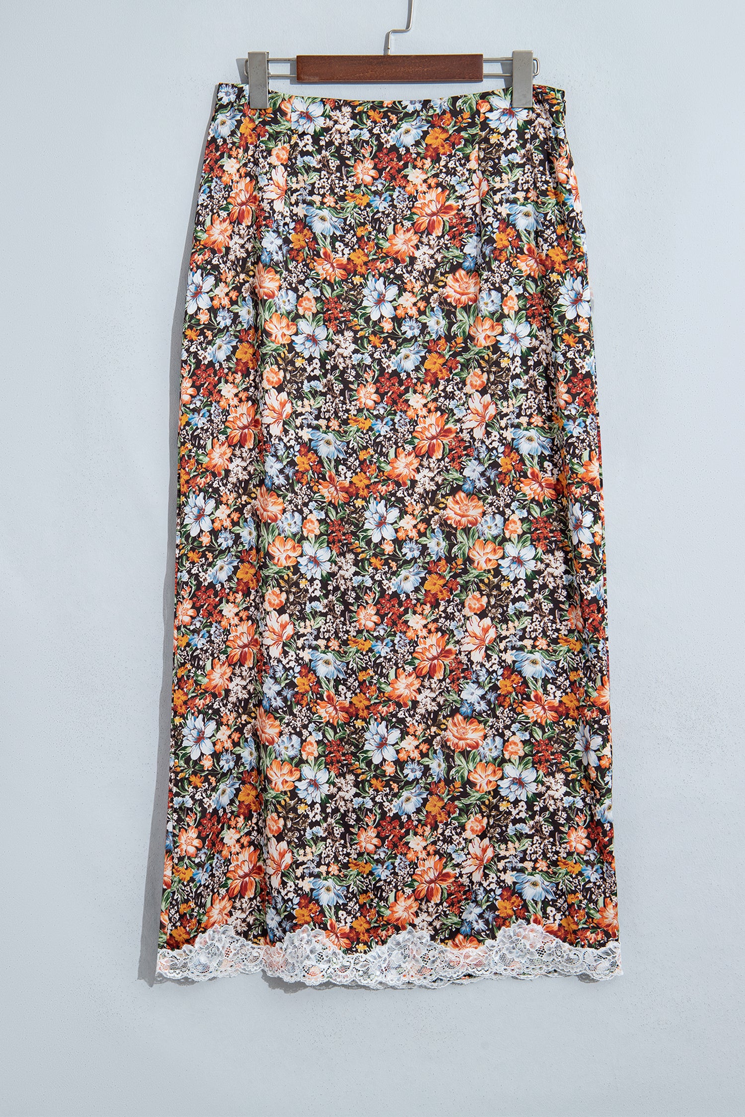 Cheetah Print and Lace Maxi Western Skirt