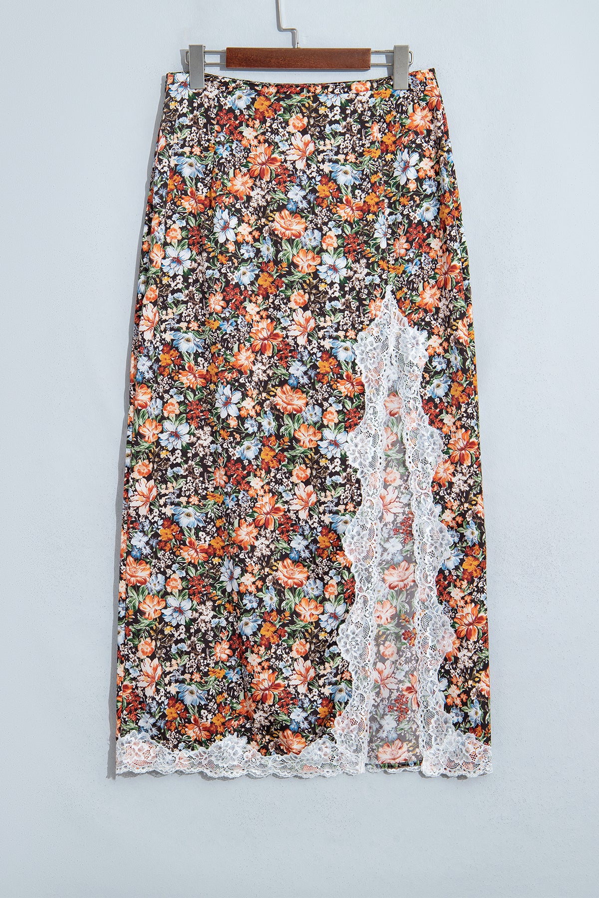 Cheetah Print and Lace Maxi Western Skirt