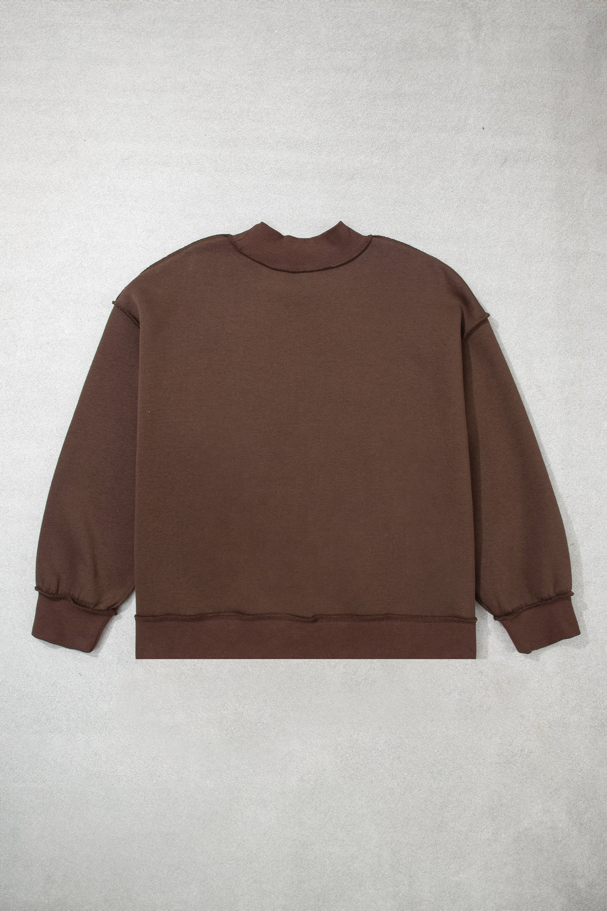 Gray WWJD Applique Exposed Seam Drop Shoulder Sweatshirt