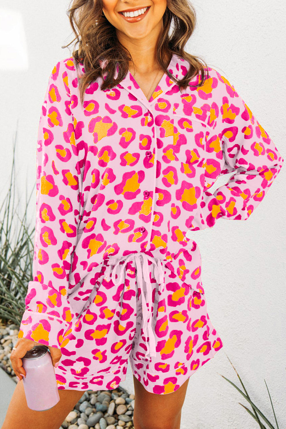 Leopard Print Pajama Set