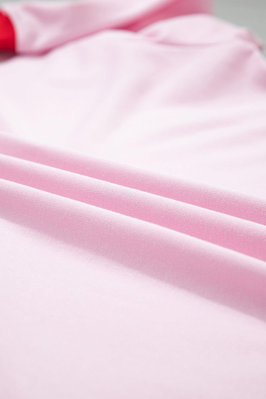Pink Red Contrast Trim Plus Size Sweatshirt