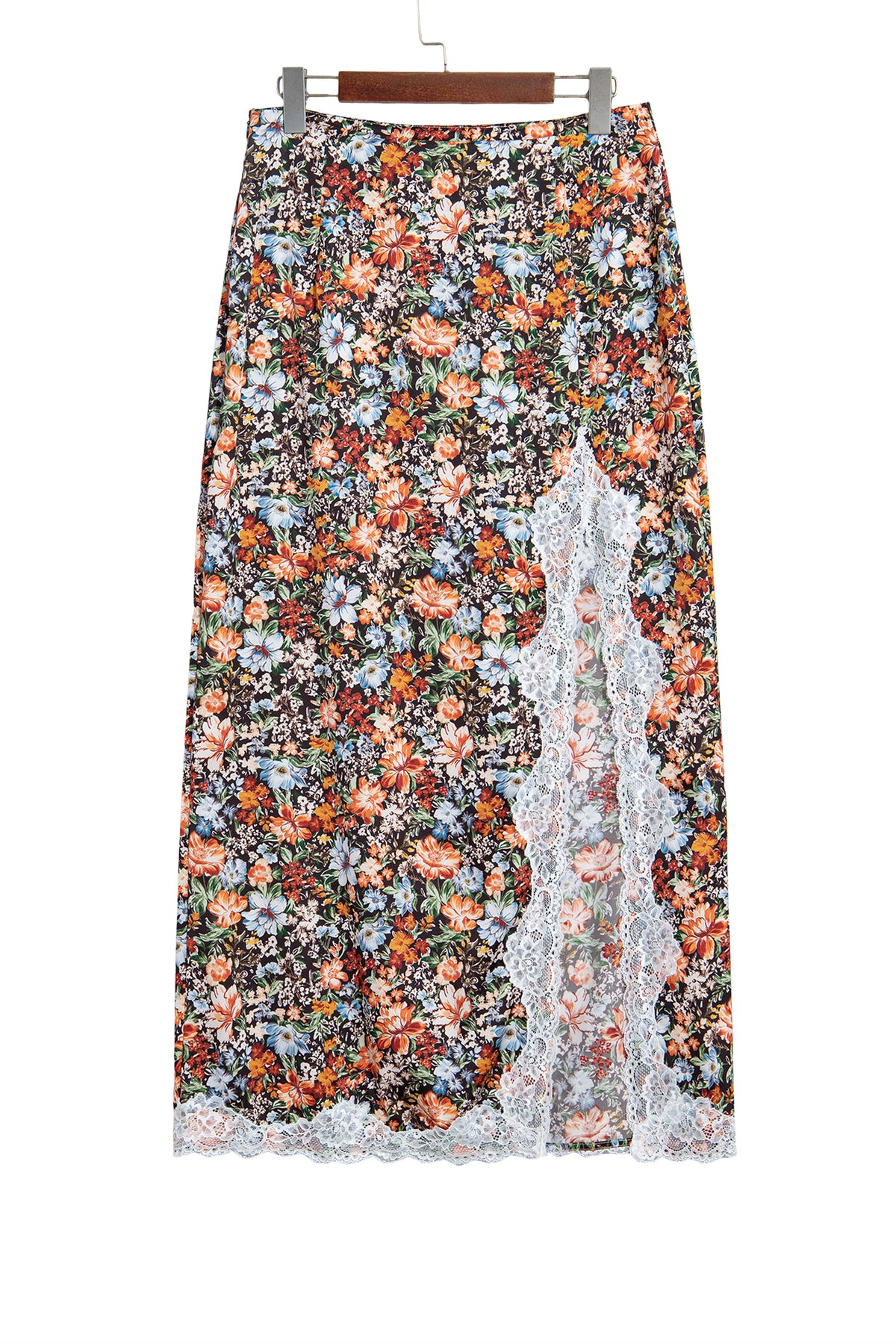 Cheetah Print and Lace Maxi Western Skirt