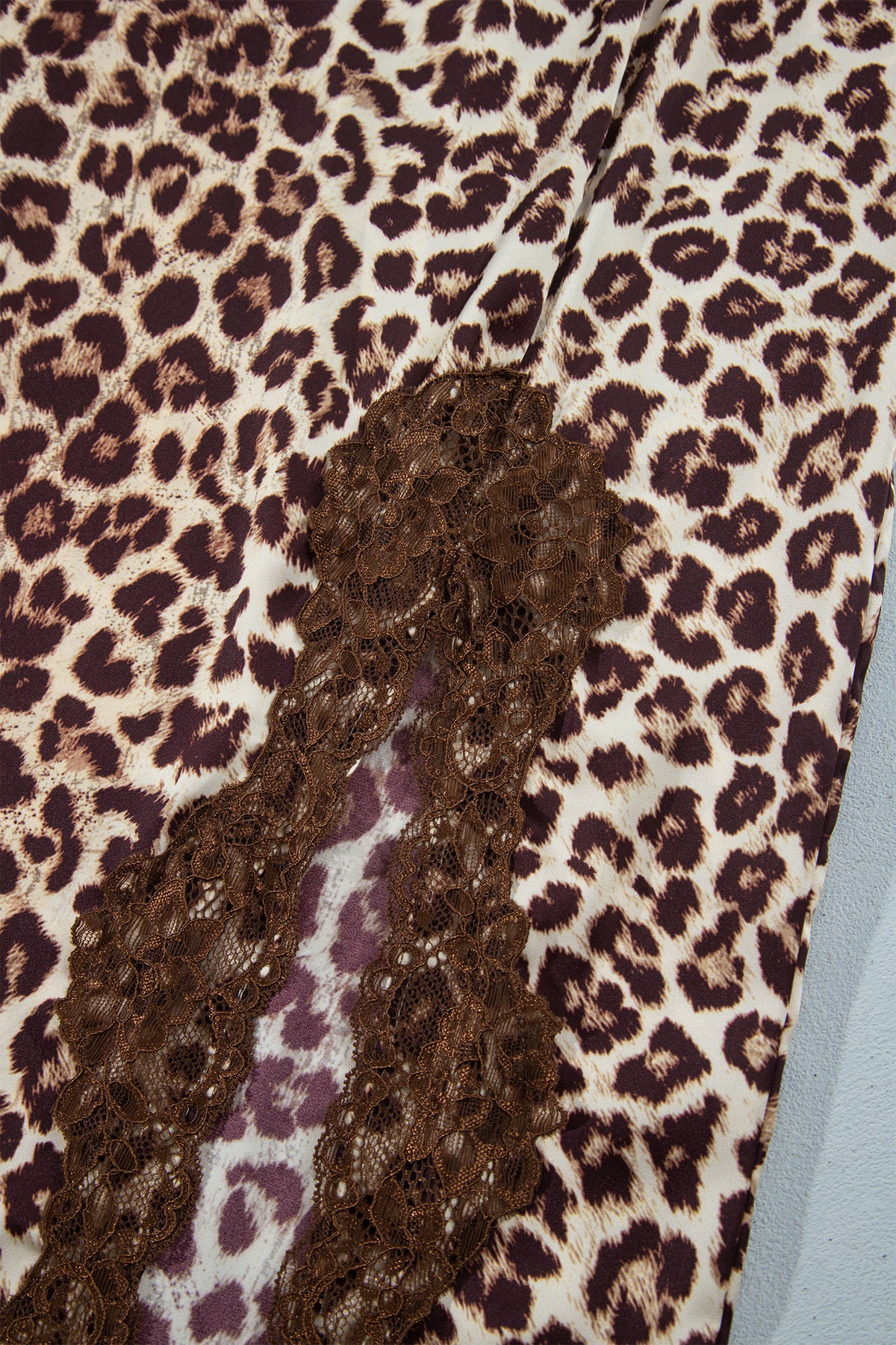 Cheetah Print and Lace Maxi Western Skirt