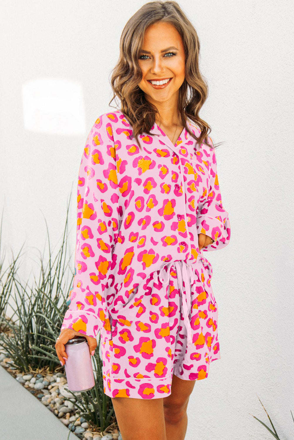 Leopard Print Pajama Set