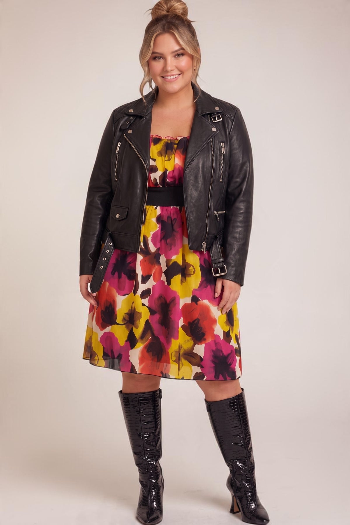 Torrid Black Fall Floral Emma Dress