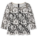 Alex Evenings Women's Soutache Trim Embellished Top XL