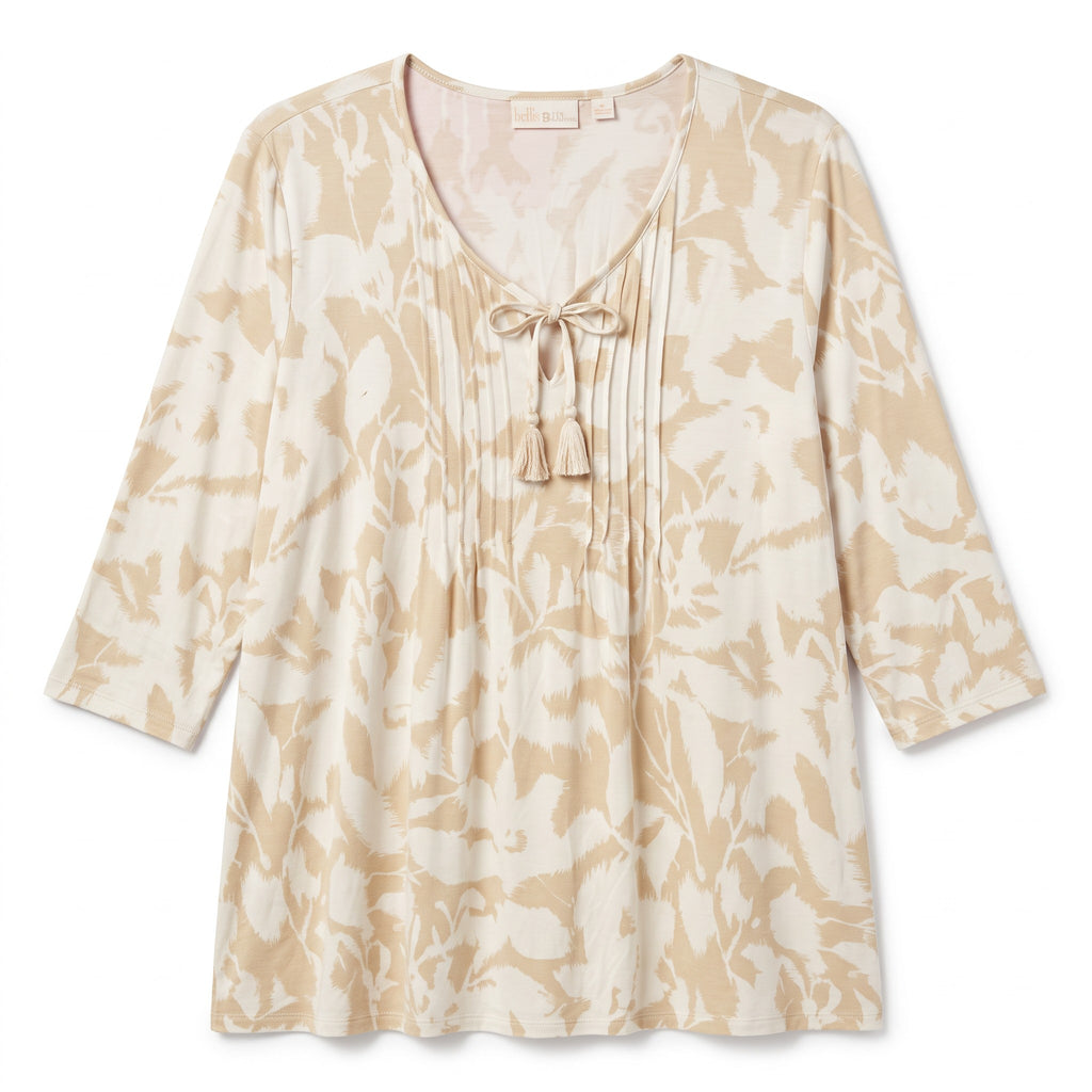 Belle by Kim Gravel  1/2 sleeve tie front Tee Shirt