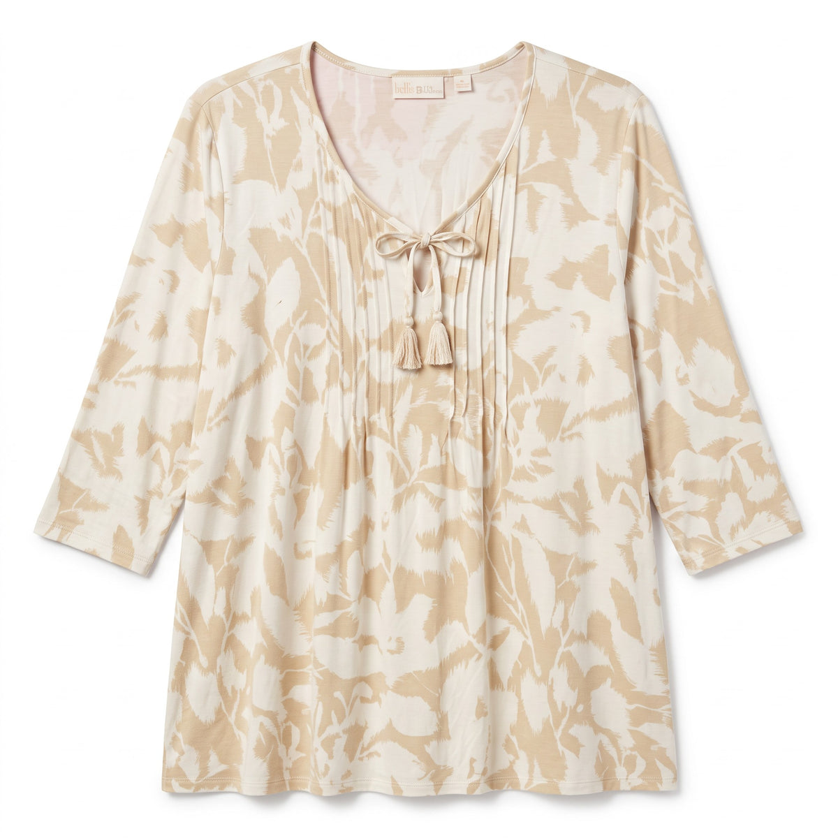 Belle by Kim Gravel  1/2 sleeve tie front Tee Shirt