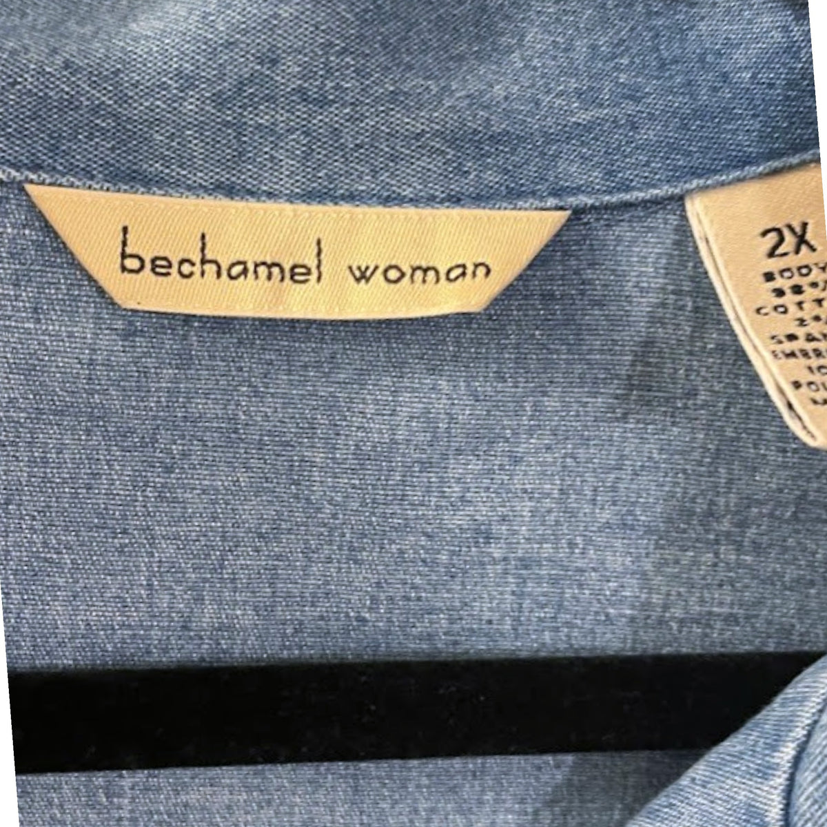 Vintage Bechemel Woman 2X Embroidered Jean Button UP Shirt