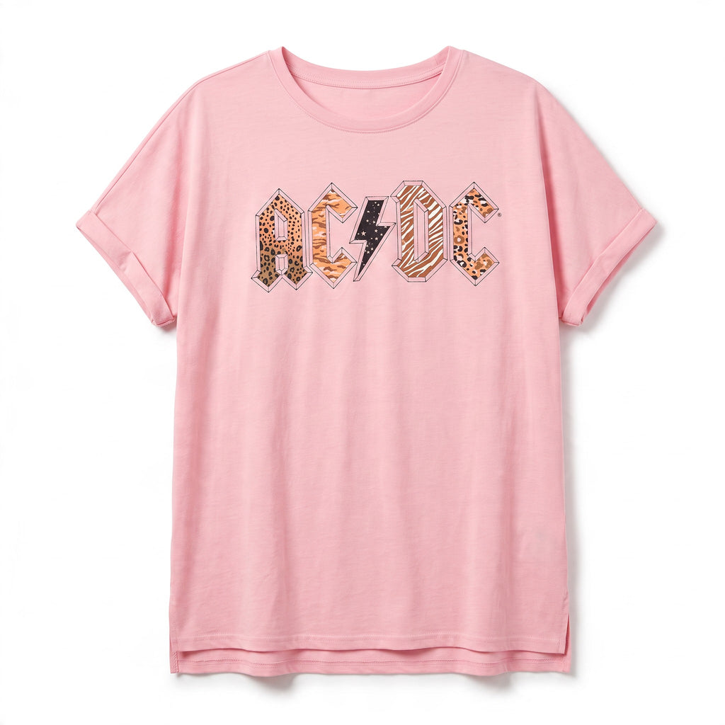 AC/DC Tshirt Dusty Pink