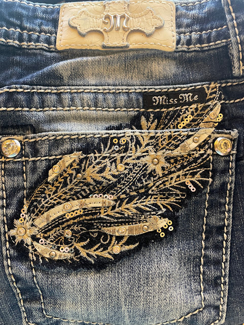 Miss Me Cropped Jean Embellished Pocket Presented by Somethinguluv