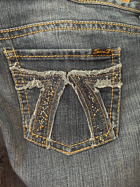 Seven Jeans Rhinestone Pocket Legging Jeans