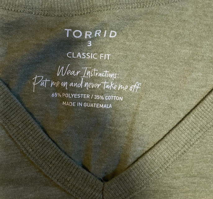 Torrid Classic Fit Green Knit Tank Top