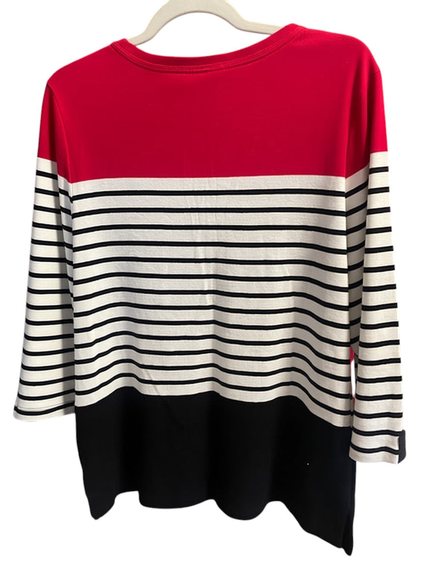 Karen Scott Sport Long Sleeve Knit Tshirt