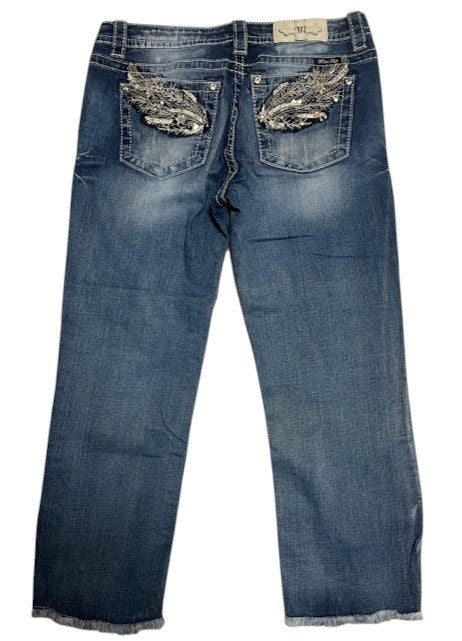 Miss Me Cropped Jean Embellished Pocket Presented by Somethinguluv