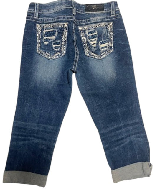 Miss Me Capri Embellished Pocket