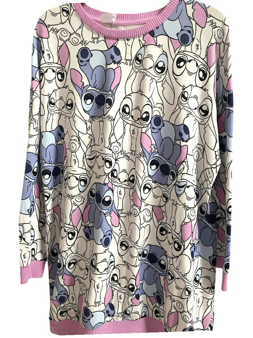 Disney Stitch Night Shirt Long Sleeve