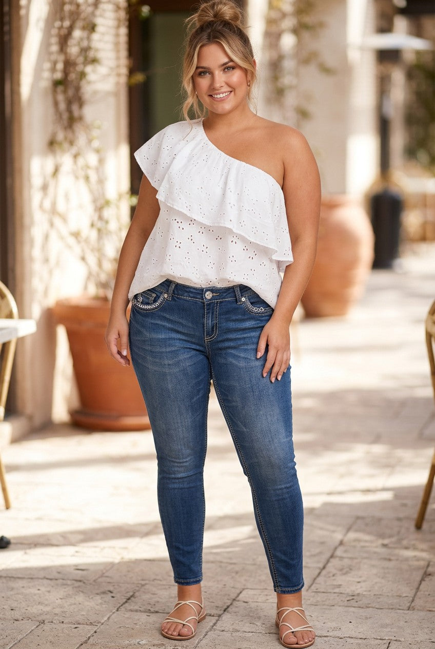 Seven Jeans Rhinestone Pocket Legging Jeans