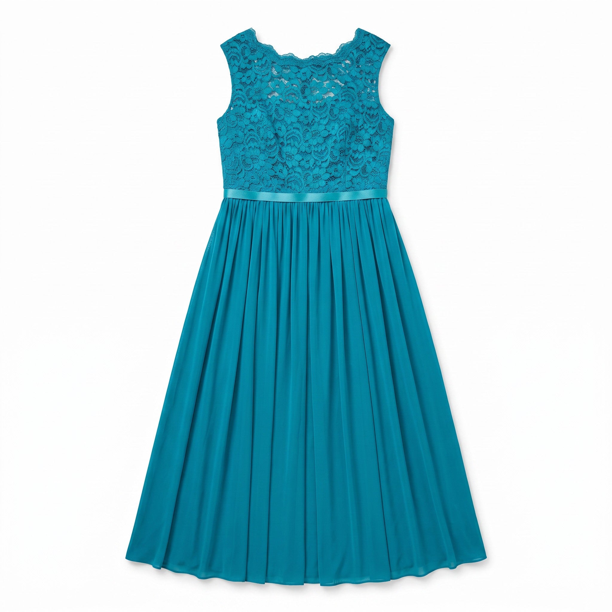 Davids Bridal db Studio Mesh Lace Cap Aqua Green Gown
