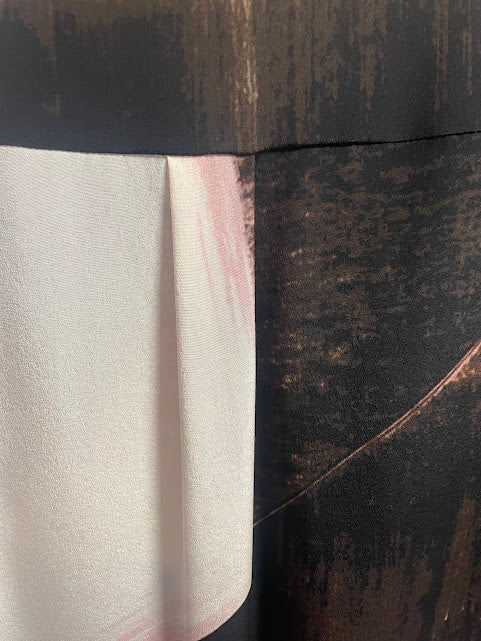 Alexander McQueen Black/Pink/Cream Gradient Button Up Blouse