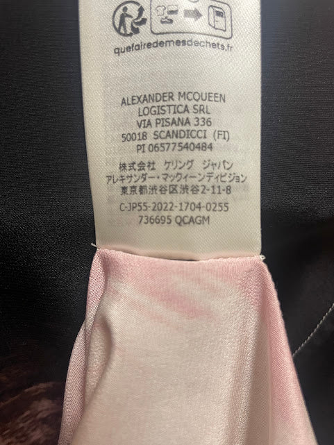 Alexander McQueen Black/Pink/Cream Gradient Button Up Blouse