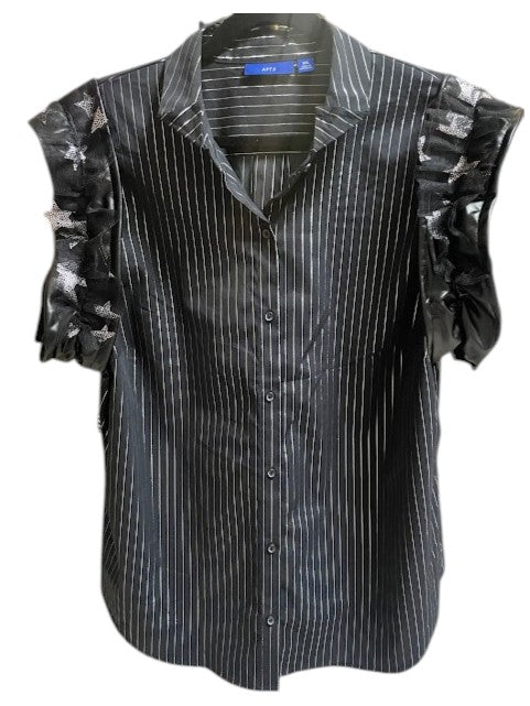 Apt. 9 Upcycled Embellished Cap Sleeve Blouse