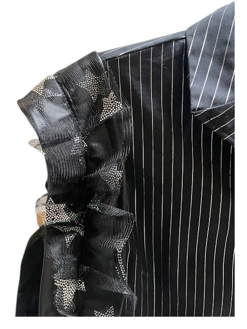 Apt. 9 Upcycled Embellished Cap Sleeve Blouse