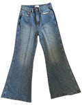 Loft Super Flare Pintuck Front Jeans Size 2