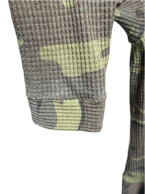 Belle by Susan Gravel Cowl Neck Camo LS Top