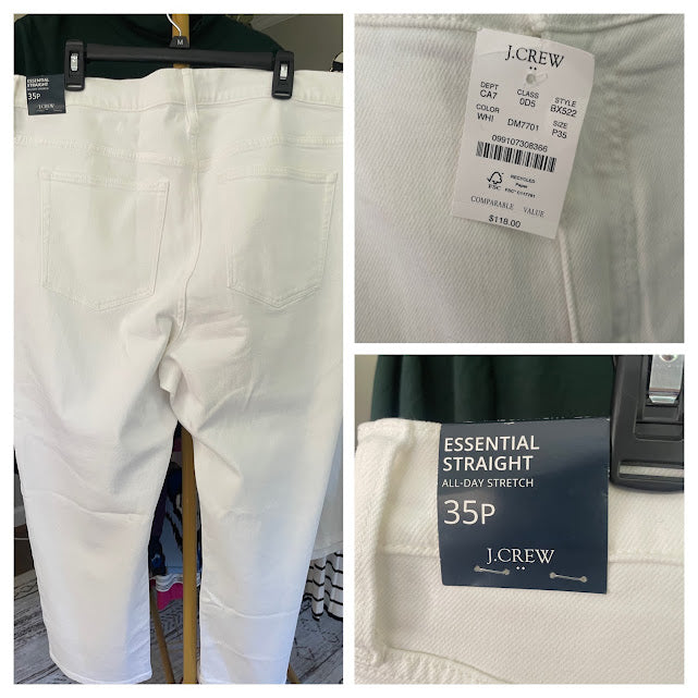 J Crew Cropped White Jeans