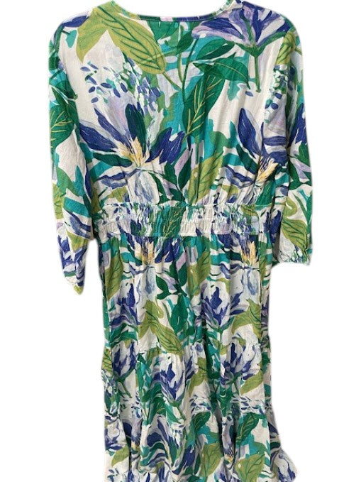 St. Johns Bay Tropical Vacation Casual Linen Dress