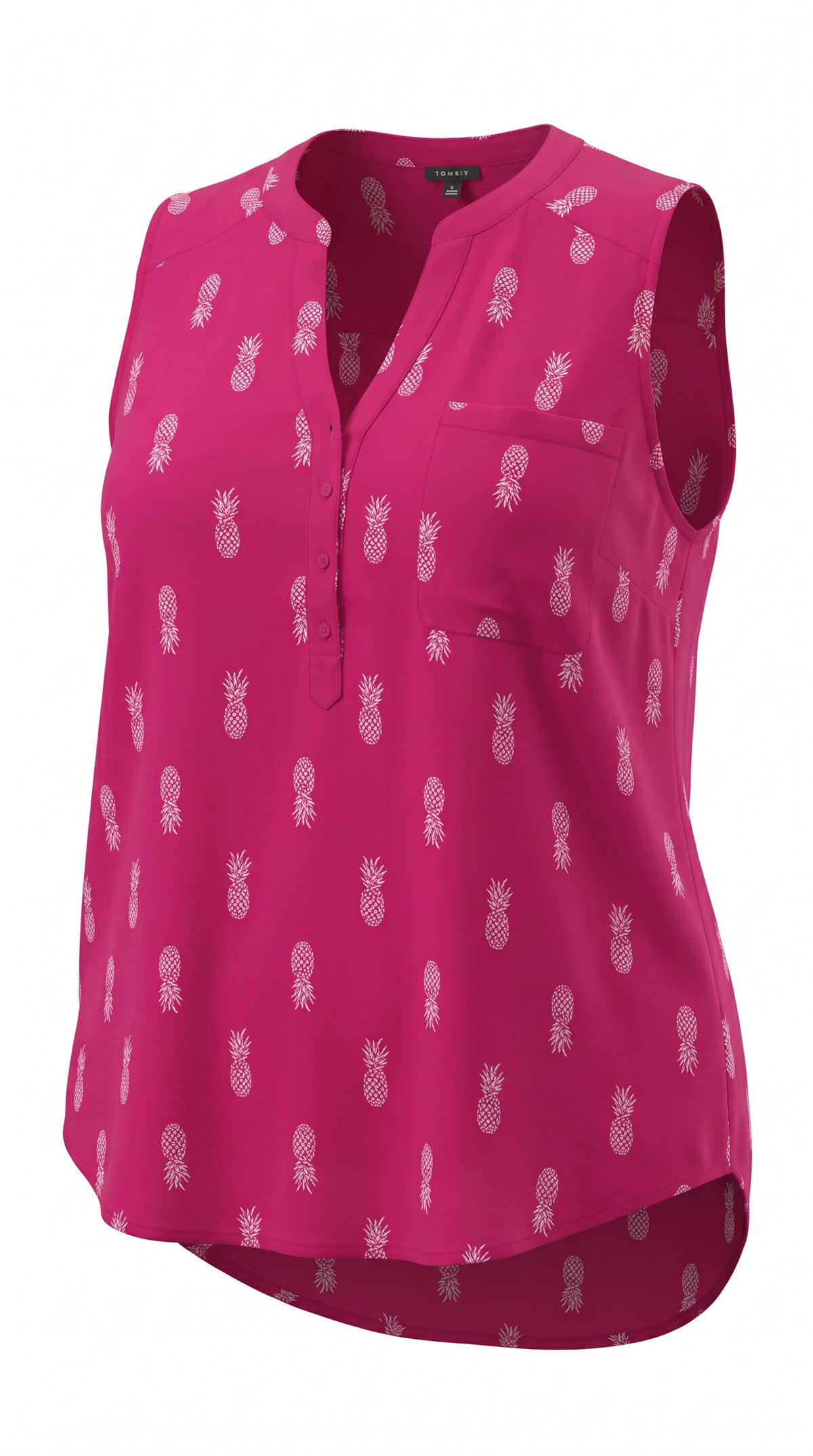 Torrid Pineapple Pink Sleeveless Button Up sz 4X