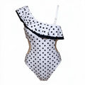 YMI Polka Dot Off Shoulder One Piece Swim Suit
