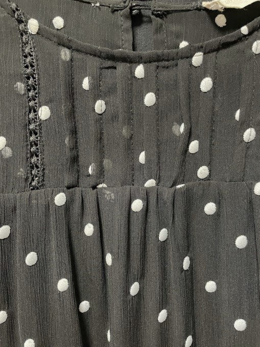 Altar'd State Sheer A- Line Embroidered Bubble Dot Mini Dress