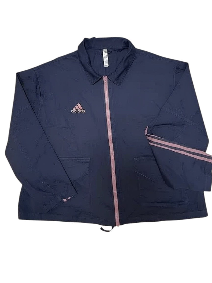 Adidas zip up jacket-with iconic Adidas striping Plus size 3X