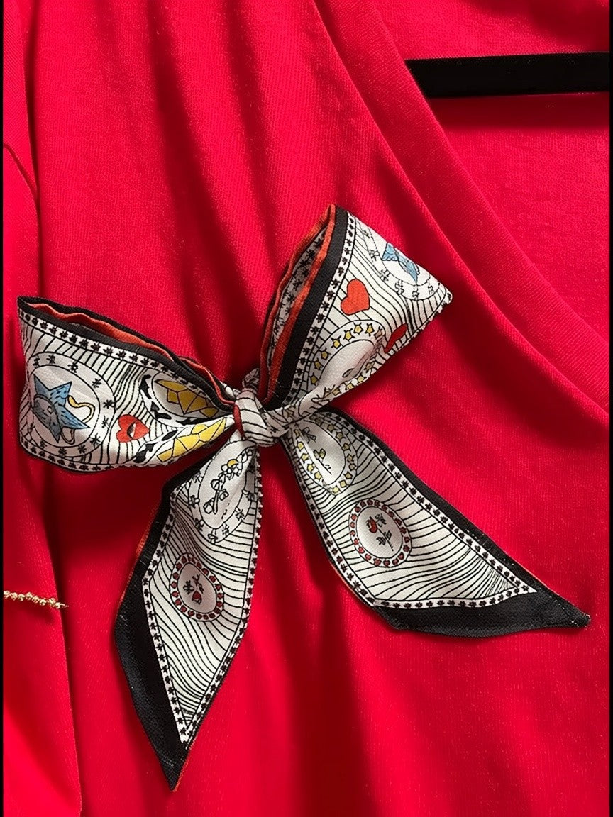 Somethinguluv Red Country Jetsetter Bow Applique