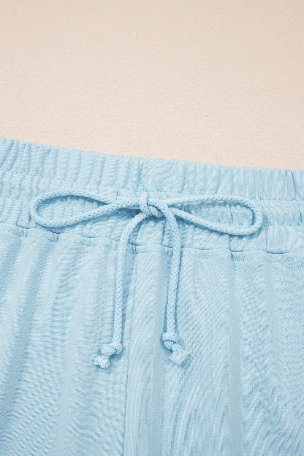 Blue Mist Ribbed Waist Top /Pull On Lounge Set