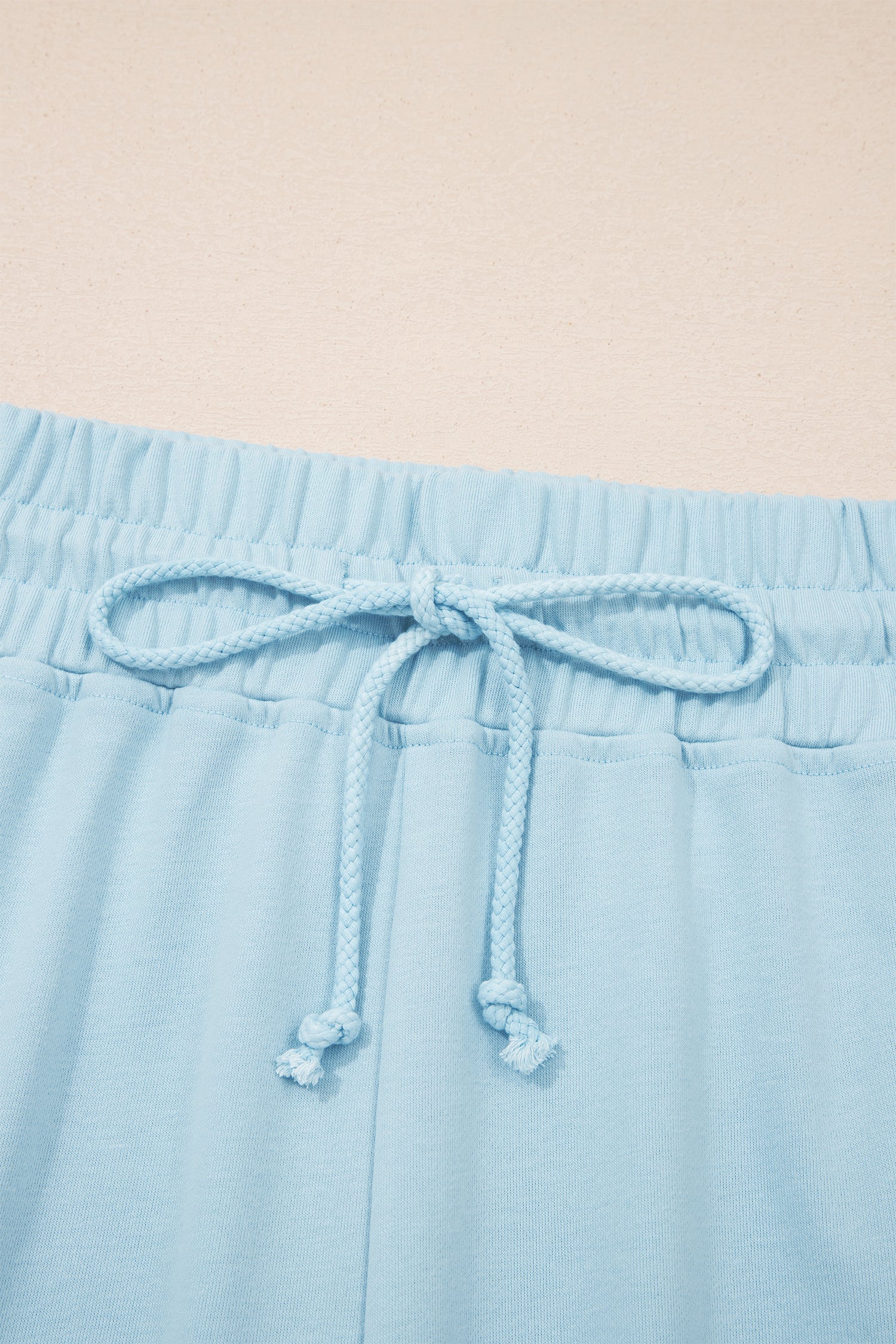Blue Mist Ribbed Waist Top /Pull On Lounge Set