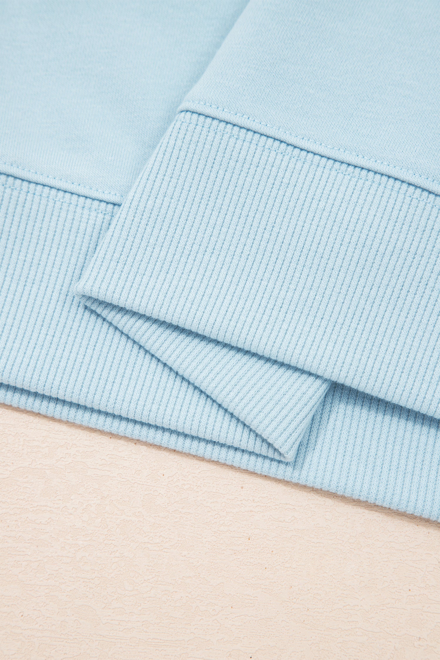 Blue Mist Ribbed Waist Top /Pull On Lounge Set