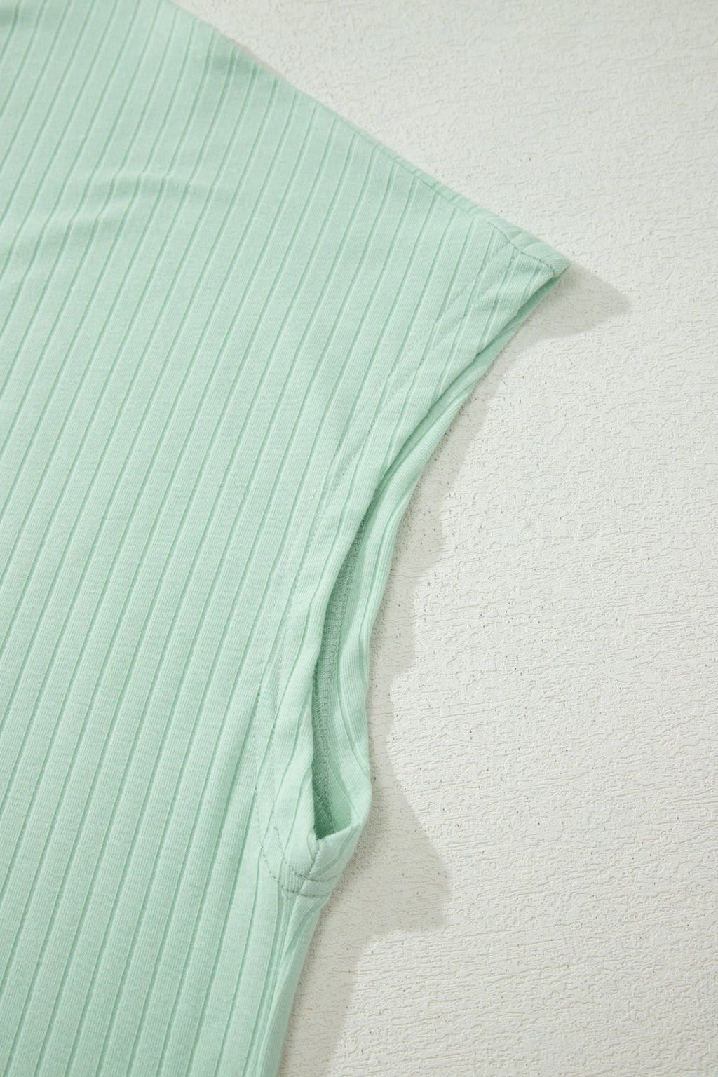 Somethinguluv Aqua and Pink Ribbed Knit Short Set
