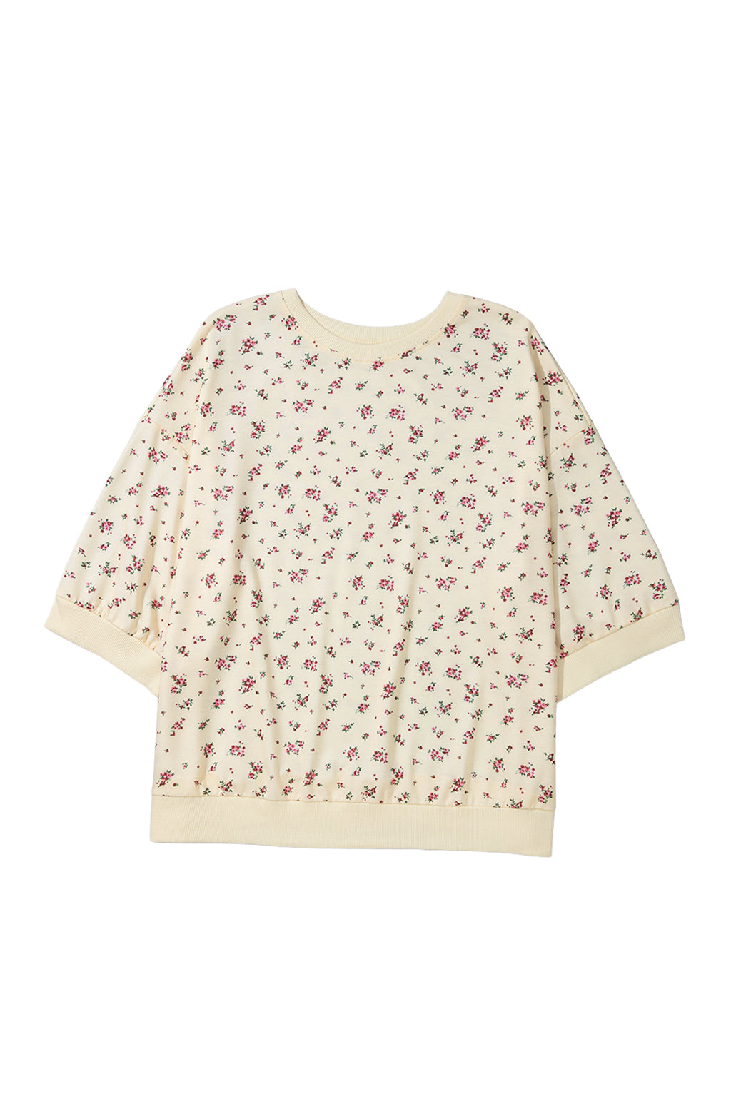 Floral and Colorblock Blouse