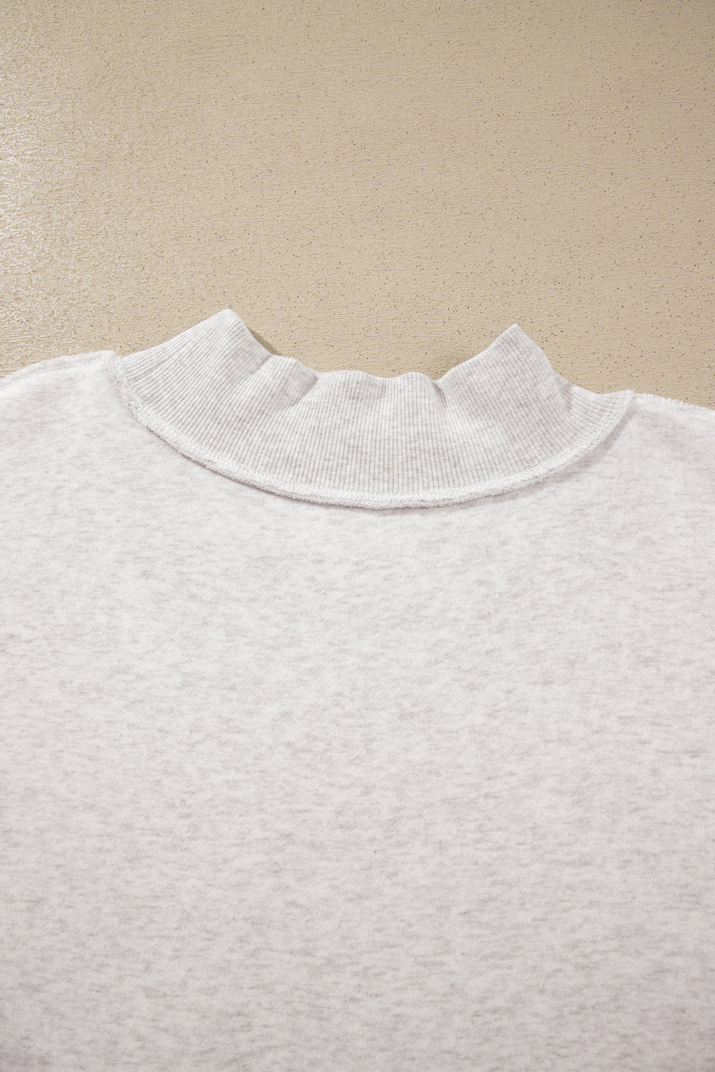 Gray WWJD Applique Exposed Seam Drop Shoulder Sweatshirt