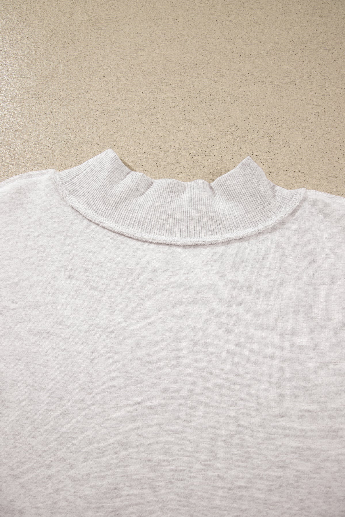 Gray WWJD Applique Exposed Seam Drop Shoulder Sweatshirt