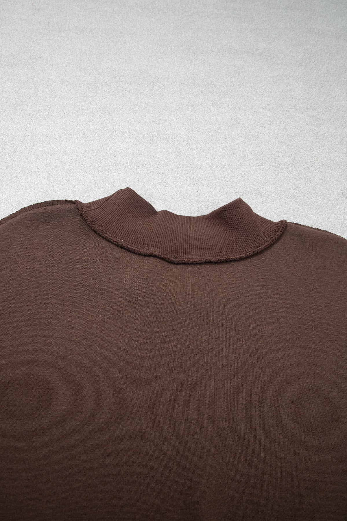 Gray WWJD Applique Exposed Seam Drop Shoulder Sweatshirt