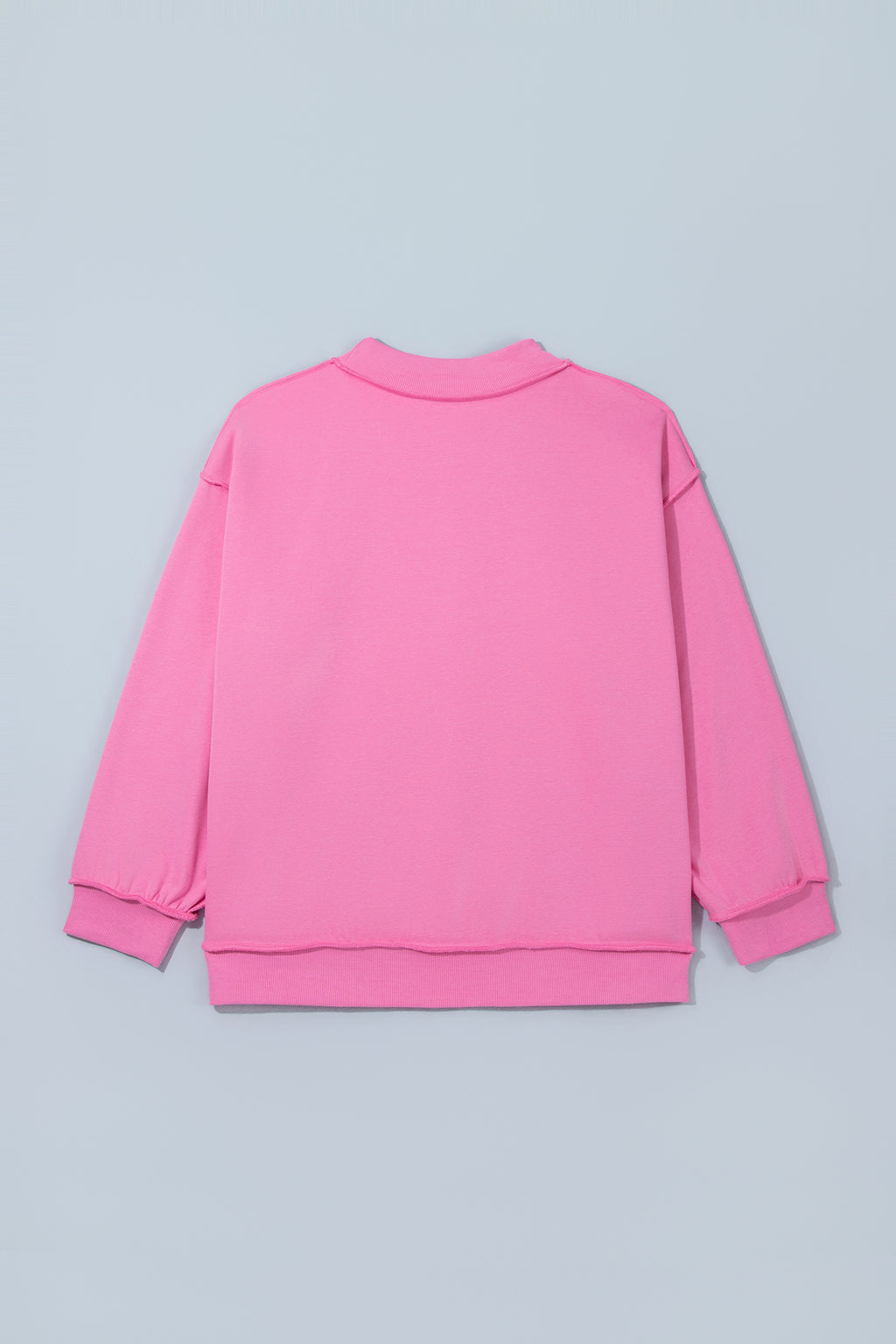 Racing Red Exposed Seam Detail Reversible Double Wear Plus Size Sweatshirt