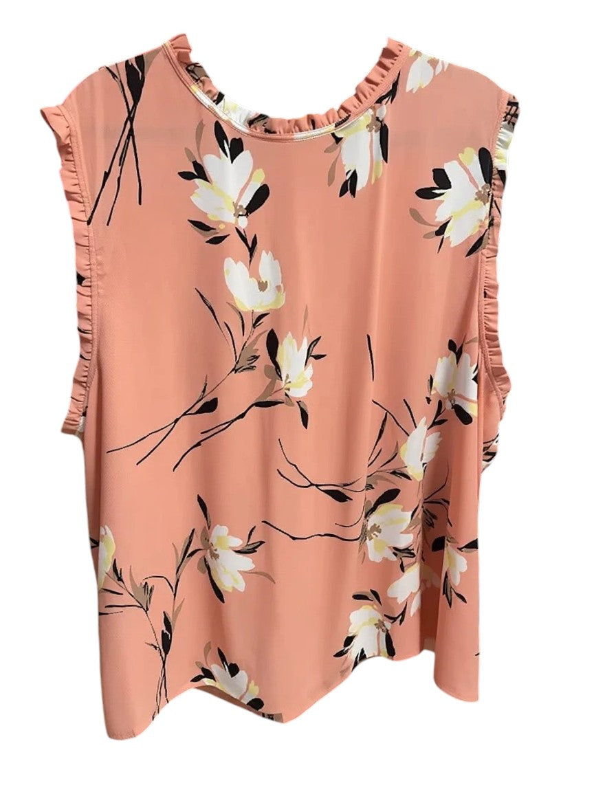Liz Claiborne Ruffle Sleevless Tank Blouse