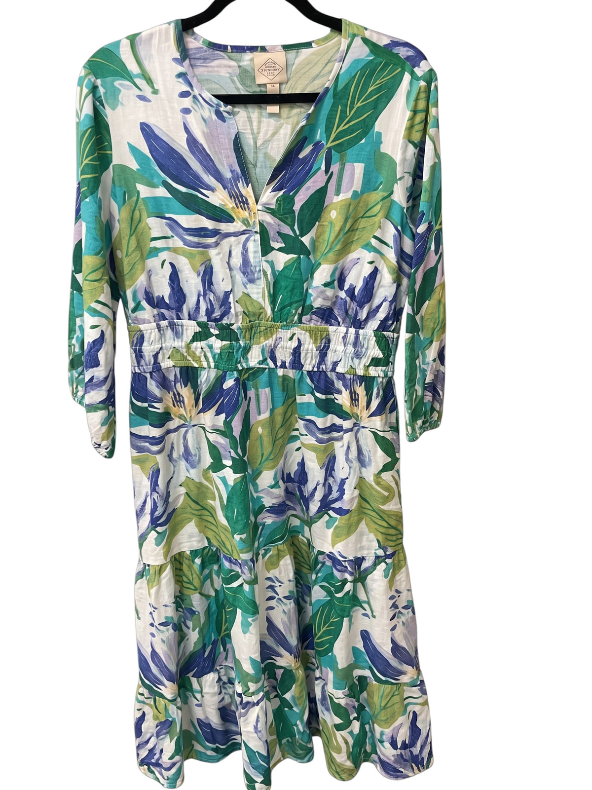 St. Johns Bay Tropical Vacation Casual Linen Dress