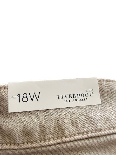 Somethinguluv3 Liverpool Piper Hugger ankle skinny jeans in biscuit tan with size 18W tag